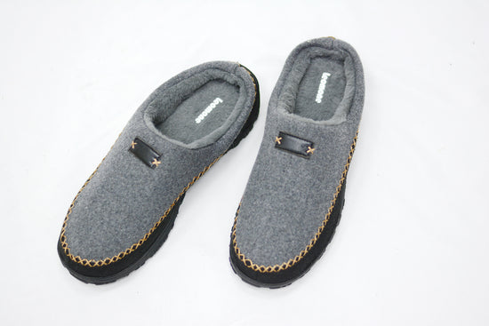 Leomone Mens House Slippers Size 8-14 — Warm Indoor House Shoes with Memory Foam, Rubber Sole, Machine Washable