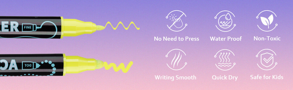 B-E-Y Pro-Grade Dual-Tip Water Markers