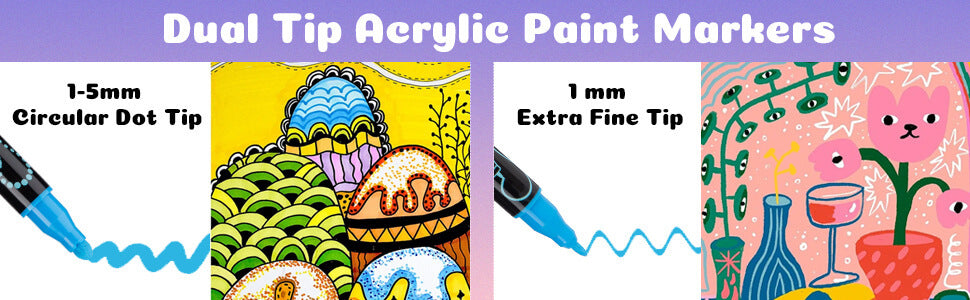B-E-Y Pro-Grade Dual-Tip Water Markers
