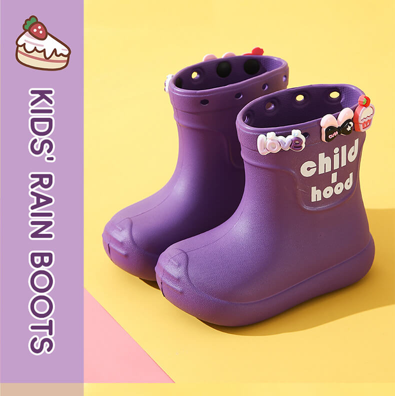 PuddleArmor Kids Rain Boots Made of eco-friendly EVA (40% lighter)