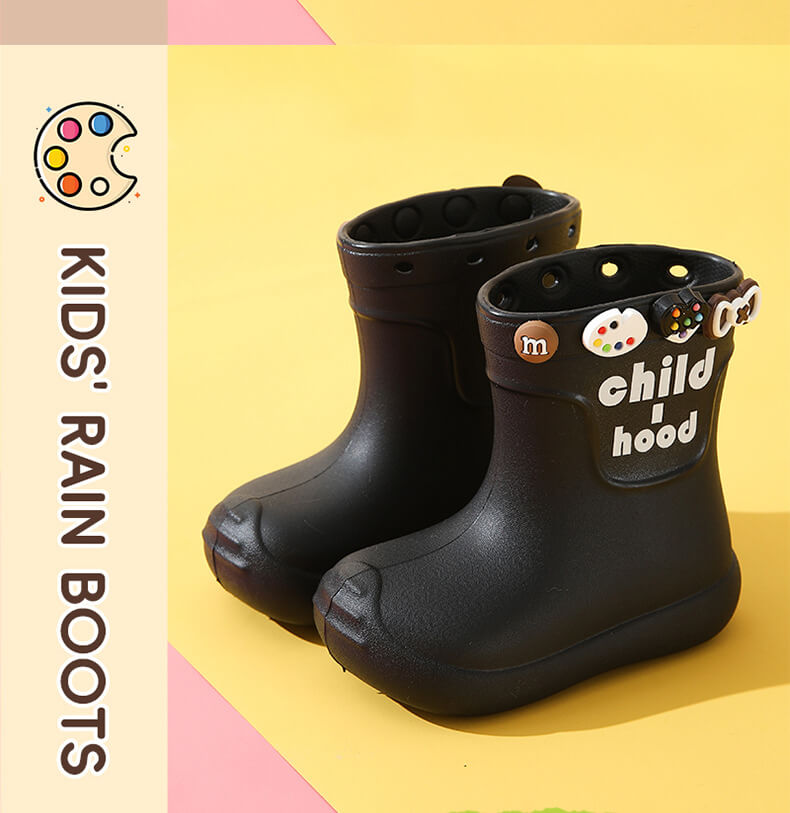 PuddleArmor Kids Rain Boots Made of eco-friendly EVA (40% lighter)