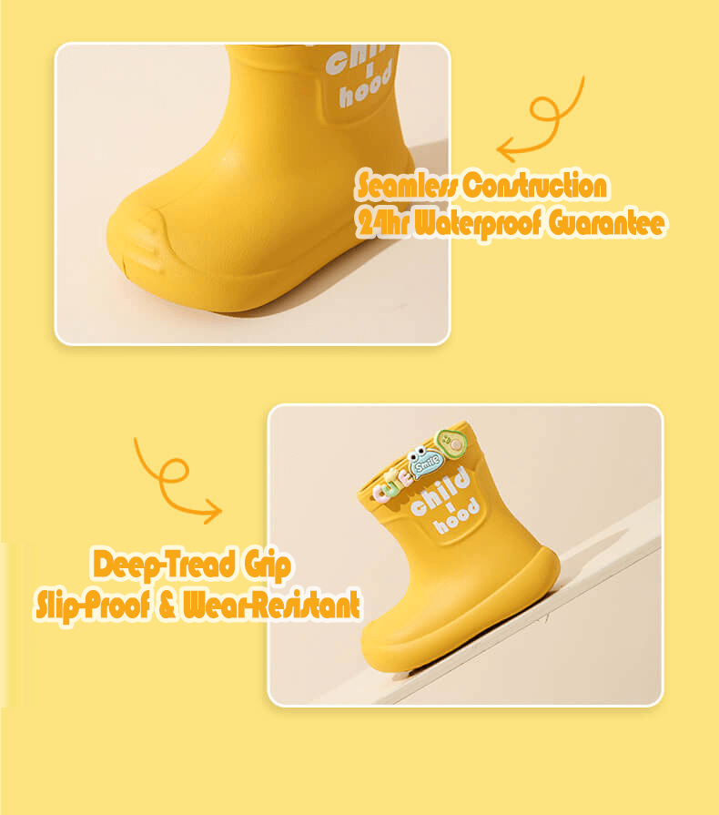 PuddleArmor Kids Rain Boots Made of eco-friendly EVA (40% lighter)