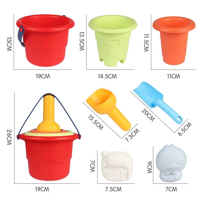 Cozynest Portable 7-Piece Kids Beach Sand Set