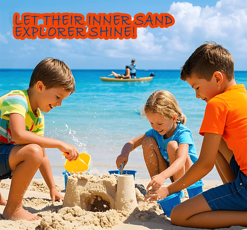 Cozynest Portable 7-Piece Kids Beach Sand Set